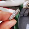Xiaomi Huitan Shiny Women Ring Simple Style Finger Accessories Wedding Party Engagement Inlaid Oval Cubic Zirconia Trendy Daily Jewelry