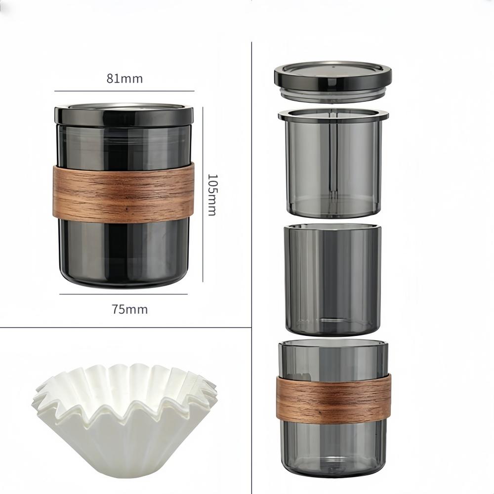 3-in-1 Outdoor Portable Hand-making Coffee Set Coffee Cup High-quality Sealed Anti-scalding Professional Travel Coffee Utensils