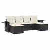 VidaXL Salon de Jardin avec Coussins 6 pcs, Canapés de Terrasse, Ensemble de Meubles de Patio, Mobilier d'Extérieur, Noir 3220515