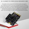 PCIe 3.0 M.2 NGFF A+E key to SATA adapter card (2 cards), 6Gbps, with JMB582 chip, for 2230 SSDs in PC servers.