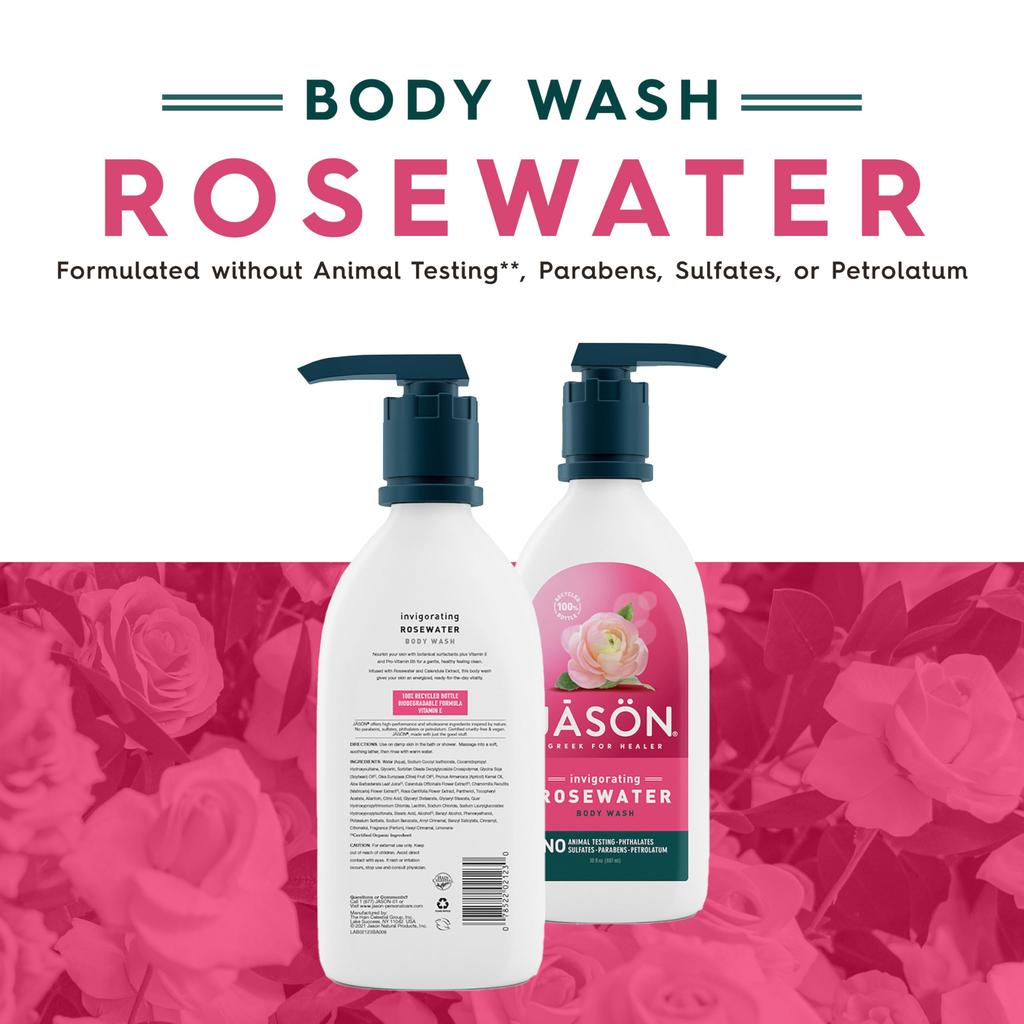 Jason Natural Products Satin Shower Body Wash Natural Glycerine & Rosewater 887 ml