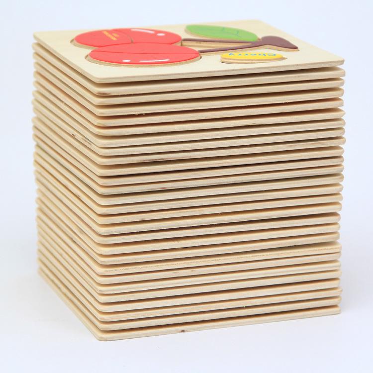 Cartoon 3D Puzzle Jigsaw Wooden Toys for Children Cute Animal Traffic Puzzles Intelligence Kids Baby Early Educational Toys