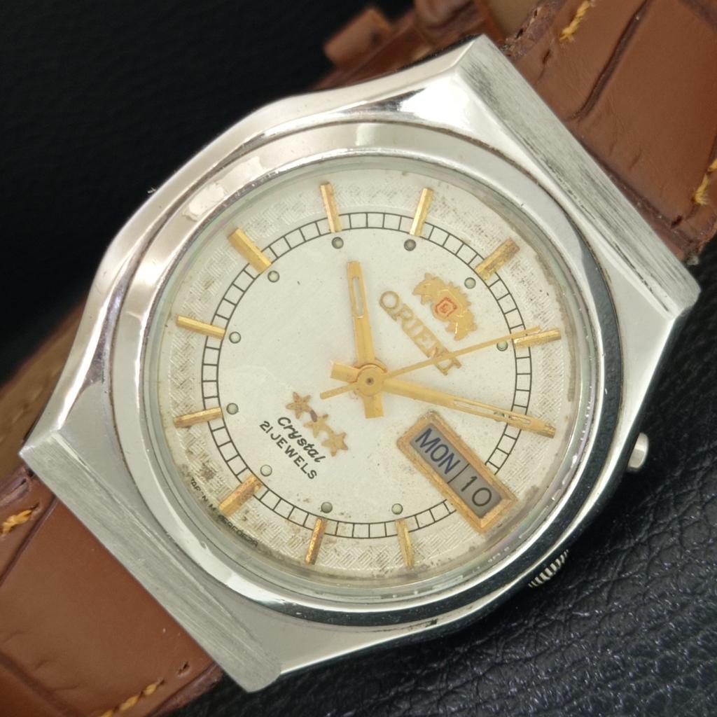 

AUTOMATIC VINTAGE ORIENT 46941 CRYSTAL JAPAN MENS ORIGINAL DIAL WATCH a706305-1