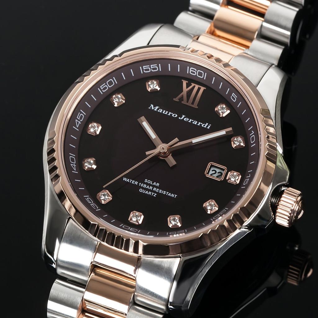 [Mauro Gerardi] Miscellaneous goods Solar Zirconia 10 ATM water resistant Calendar MJ037-1 Silver