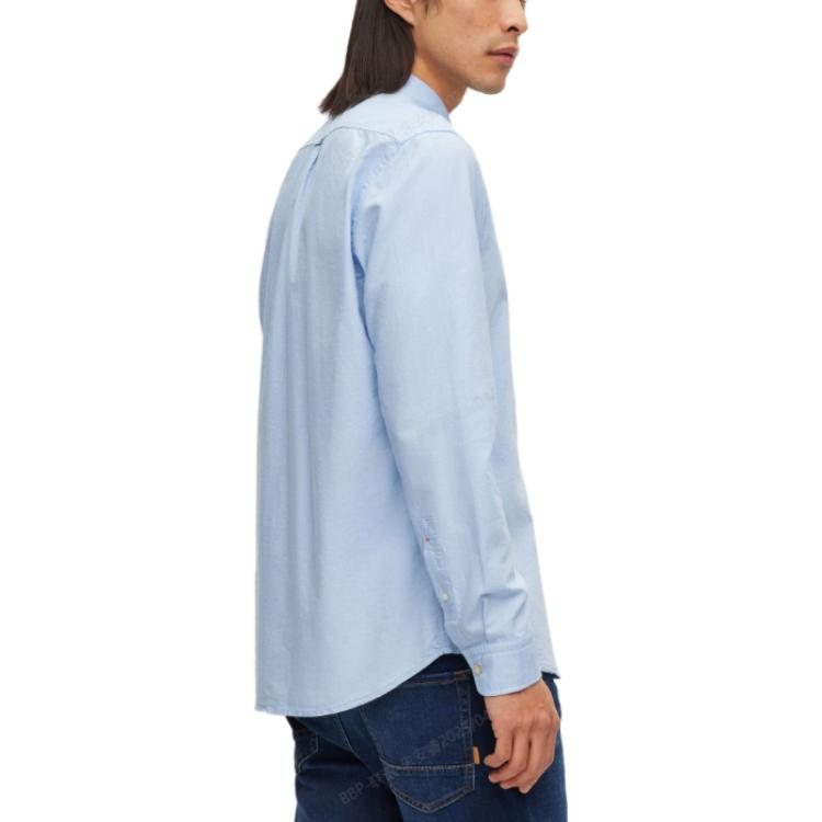 HUGO BOSS Embroidered Logo Long-sleeve Shirt 50489341-460