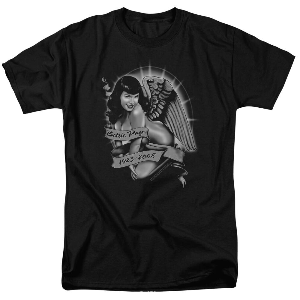 Bettie Page Remember T Shirt Licensed 1950 Pin Up Girl Model Tee Black XXL