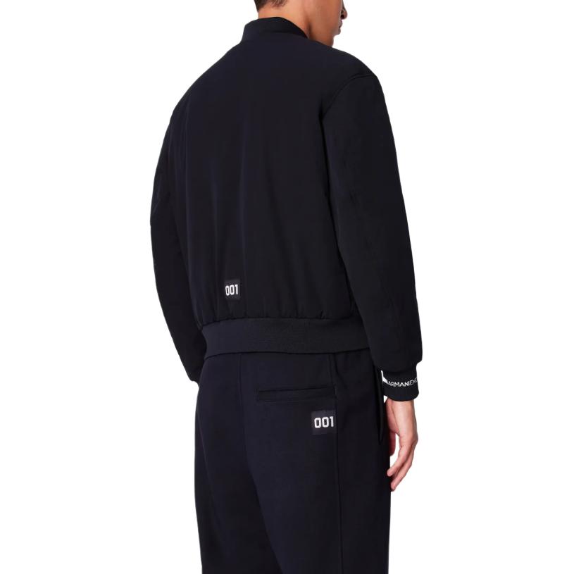 Armani Exchange SS24 Letter Logo Pattern Short Sleeve Cotton Jacket Men jackets Deep-Navy-Blue 3DZBL0-ZN3FZ-1583