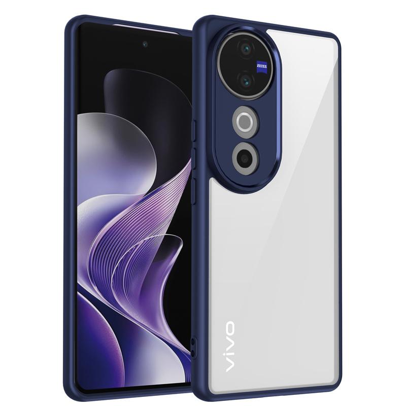 Vivo V40 VivoV40 V2348 Case Plating Silicone Bumper Shockproof Clear Back Cover Hard Matte Phone Case for Vivo V40 Pro 5G V2347