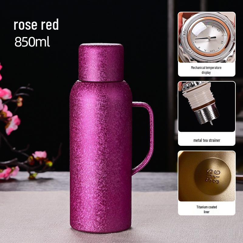 High-Capacity Titanium-Plated Insulated Water Bottle - Leak-Proof, Portable, Double-Layer for Home & Outdoor Use