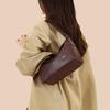 Modische Schultertasche aus Kunstleder, Damen Handtasche in Unifarbe, Retro Schultertasche, Umhängetasche mit mehreren Fächern, geeignet für den täglichen Gebrauch und zum Einkaufen