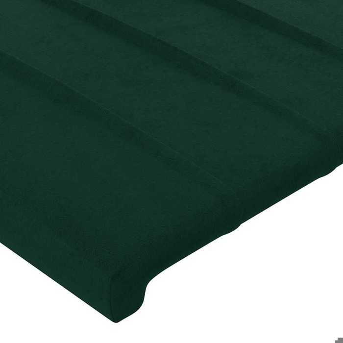 Tête de lit - Maison Exclusive - Vert foncé - Velours doux - 200 x 5 x 118/128 cm