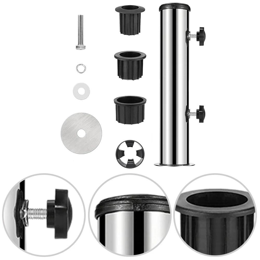 Stainless Steel Umbrella Stand Tube Sleeve for Outdoor Patio Deck Base Support Pipe Stable and Weather Resistant