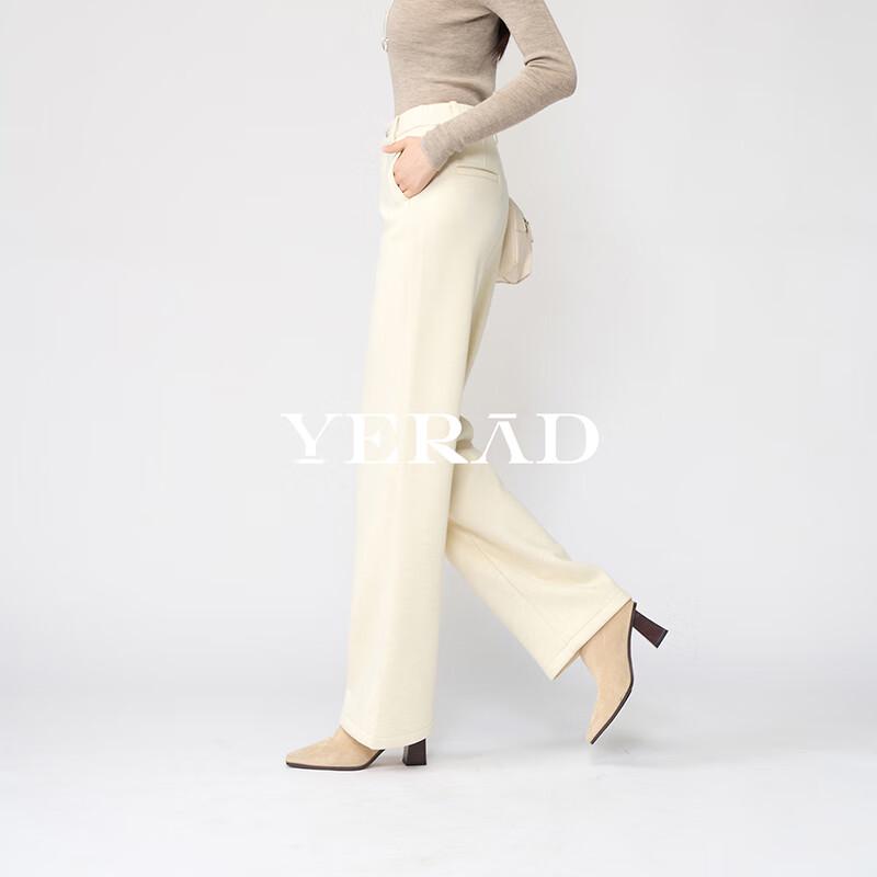 Yalida Women s Wool Blend Knit Straight-Leg Trousers 28