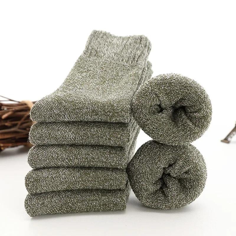 1/5/10pairs Women Winter Warm Socks Merino Wool Men Super Thicker Solid Against Cold Thermal Plush Soft Thick Snow Terry Socks