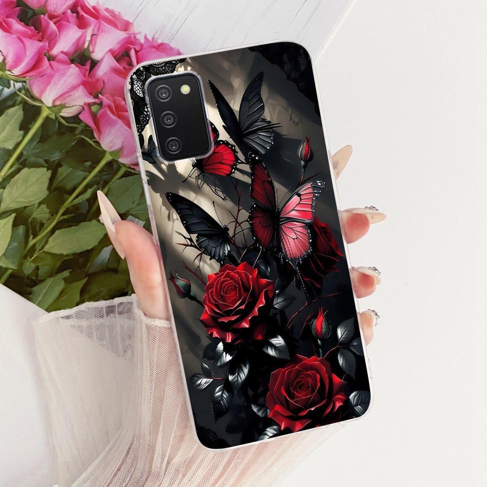 Clear Cover For Samsung A03s Case Cute Fashion Butterfly Funny Painted Casing For Samsung Galaxy A03s SM-A037F SM-A037M SM-A037G