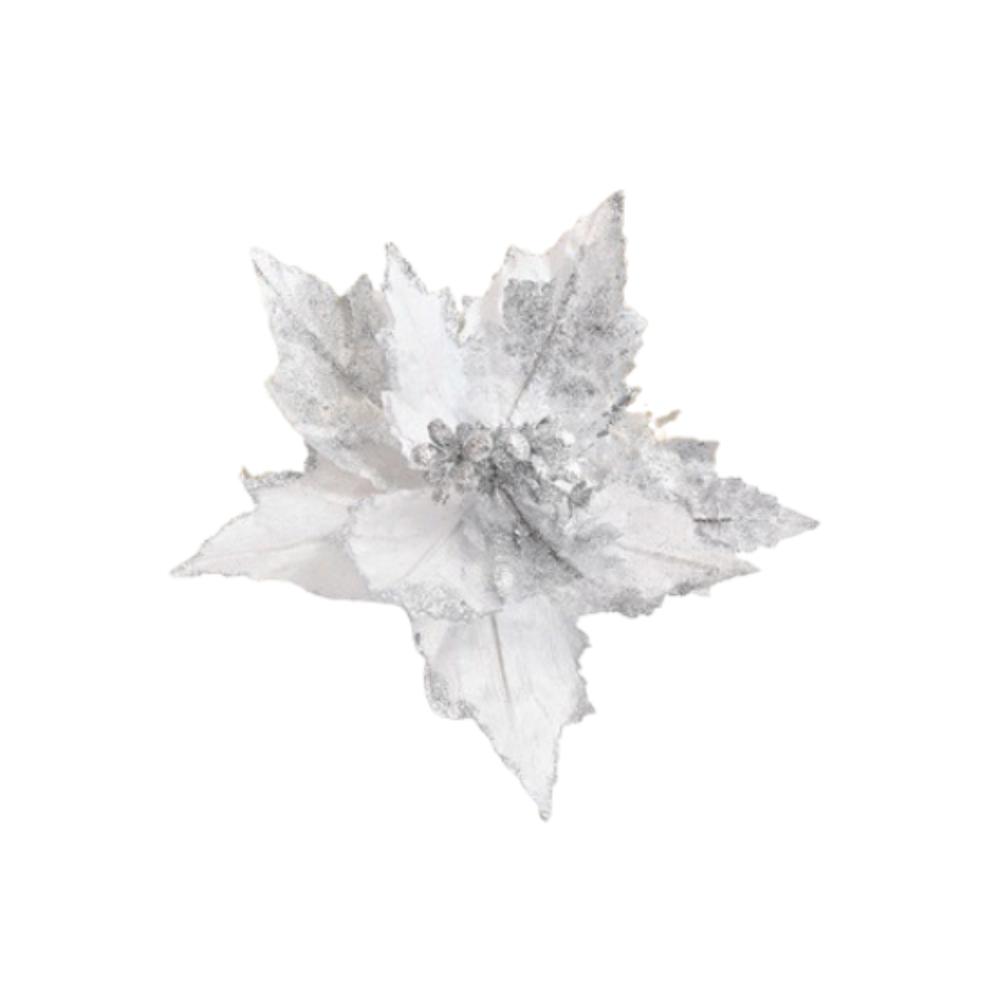 Hanging Artificial Glitter Christmas Flower Sequins Christmas Tree Ornaments  Wedding Party Decor