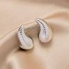 Jewelry Irregular stud earrings Personality trend Geometric hollow water drop earrings