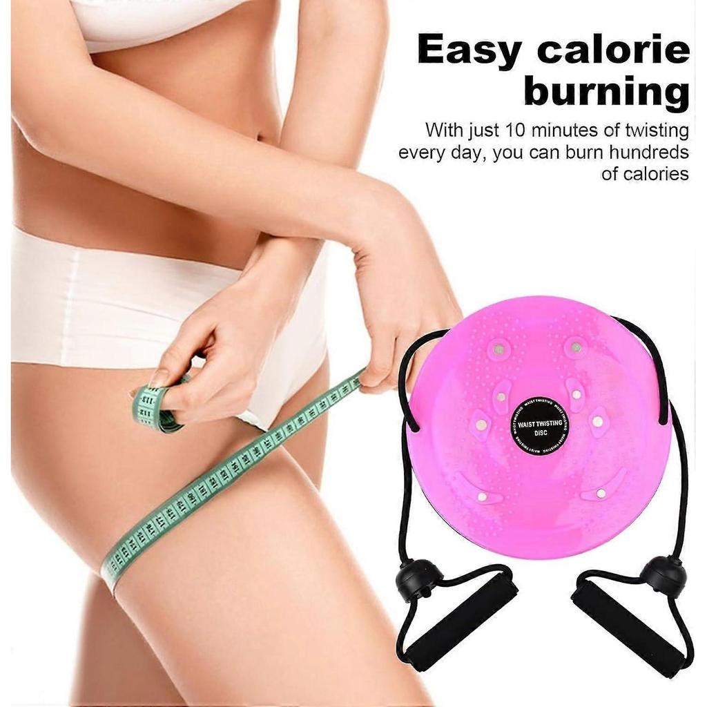 Waist Whisper | Body Shaping Waist Twisting Disc | Core Workout Equipment for Exercise Waist Twisting Disc with Resistance Band Full Body