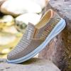  New Fashion Man Canvas Shallow Mouth Lace-up Board Shoes Men Spring Summer Male Breathable Linen Single Shoes Sneaker