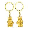 Golden-Rabbit Keychain Women Bag Pendent Car Keyring Lucky Rabbit Amulet-Jewelry Gifts Chinese New Year Mascot Zodiac