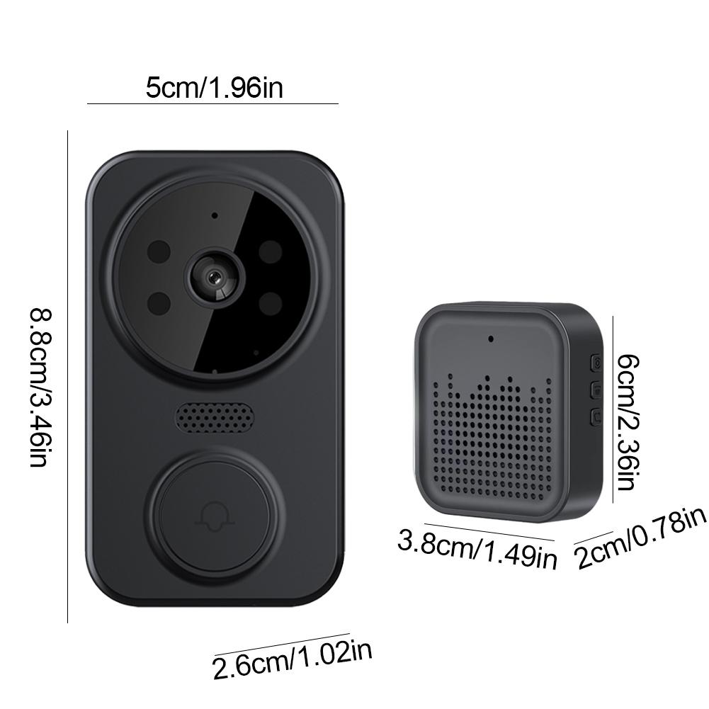 WiFi Smart Video Doorbell Camera 2-Way Night Vision Wireless Visual Intercom Doorbell Intelligent Doorbell Indoor Outdoor Survei