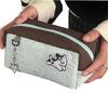 Embroidery Star Dog Pencil Bag High Capacity Polyester Fabric Pencil Case Travel Makeup Storage Bag for Student Women