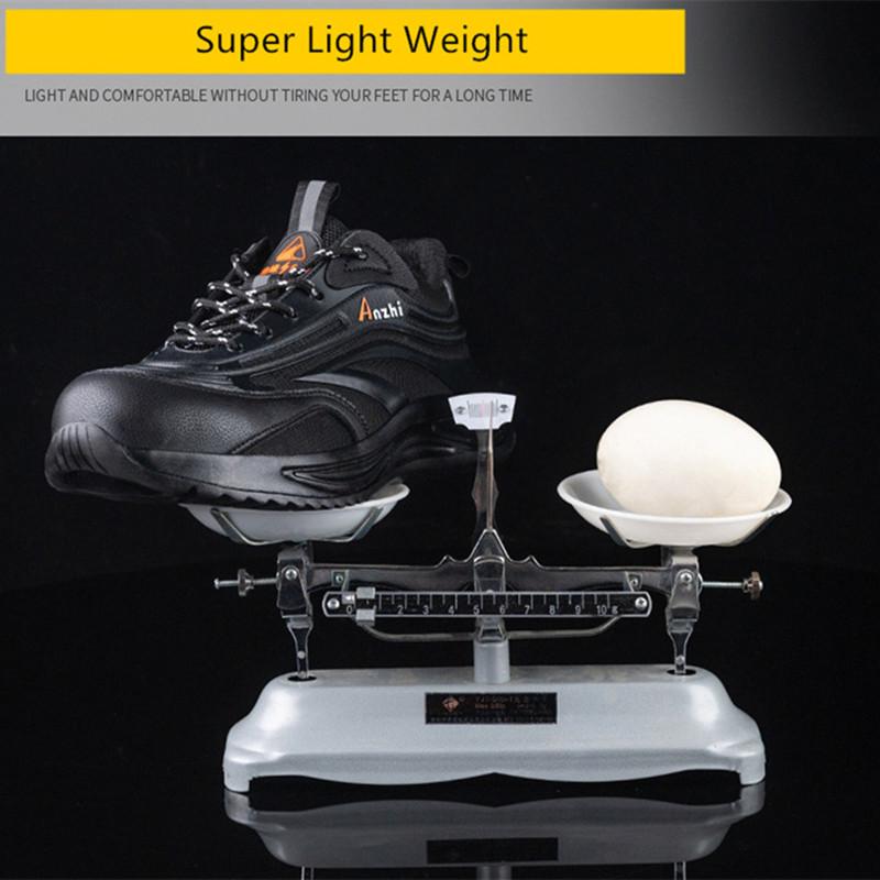 Insulation Shoes Electrician Work Shoes Black Work Shoes with Plastic Toe Cap Anti Puncture Light Weight Safety Shoes for Men