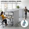 Office Privacy Screen with Lockable Wheels Privacy Partition Separator with Felt Board for Home Dorm Decor