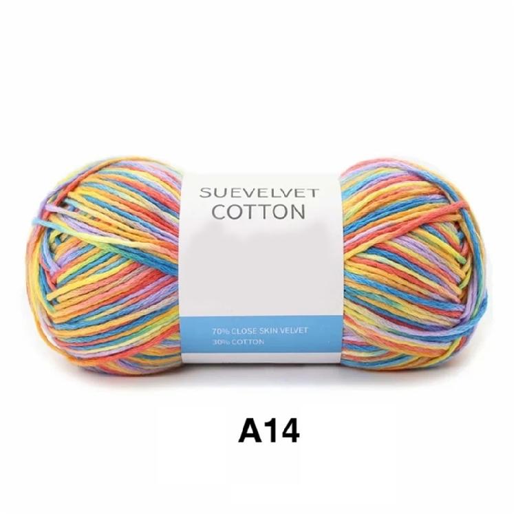 Mixed Color Cotton Yarn Handmade Hat Crochet Thread Supplies Knitting Yarns