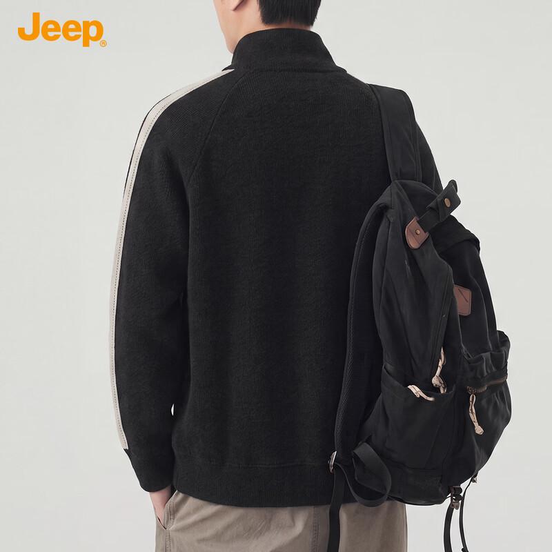 JEEP Men's Stand-Collar Zip-Up Sports Jacket