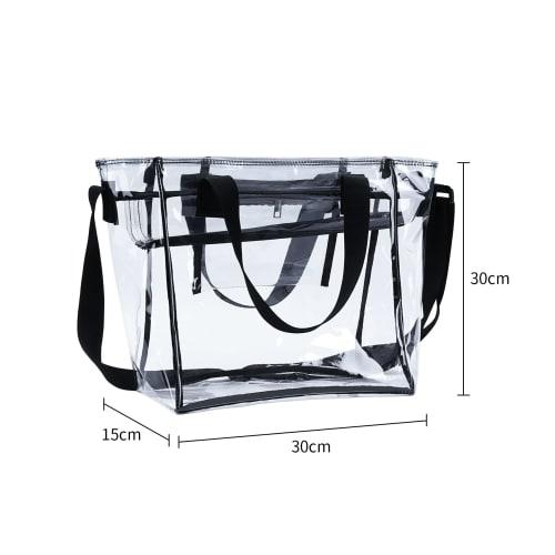 NOTAG Transparent Bag, Shoulder Bag, 2-Way Handbag, Engineer Bag, Anti-Static Clean Bag, PVC, Large, Wide Gusset, Tool Bag, Clean Room, Work, Construc
