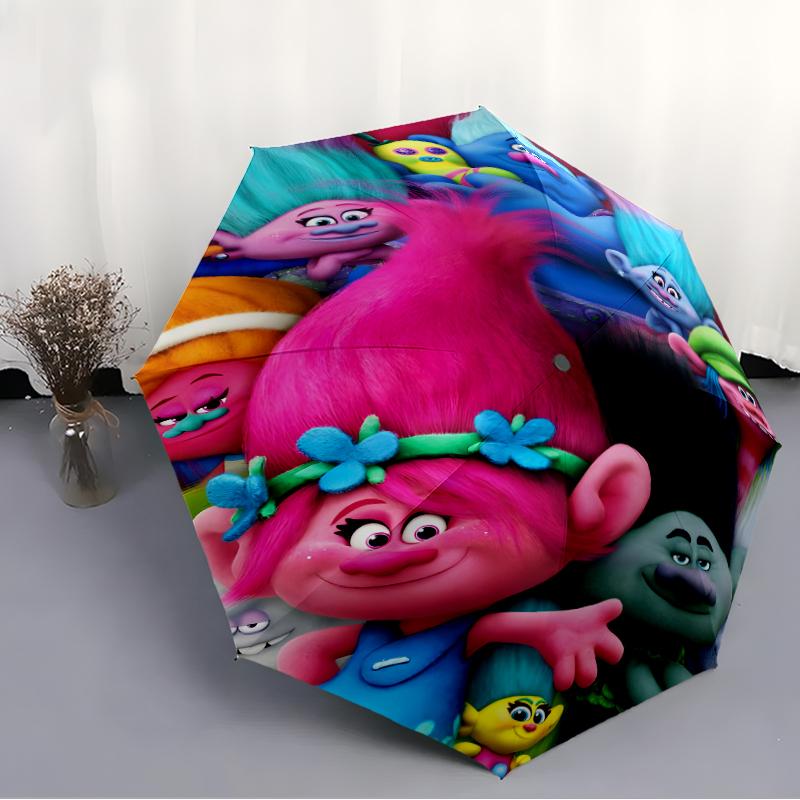 1pc Trolls Umbrella, Sun Protection, And UV Shielding. It Has Eight Sturdy Ribs for Outdoor Use And Perfect Gift