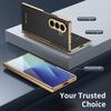 Samsung Z Fold7 Case: Foldable Electroplated Diamond Pattern, Plain Leather, Full Coverage for Fold6/5, Cross-border Compatibility.