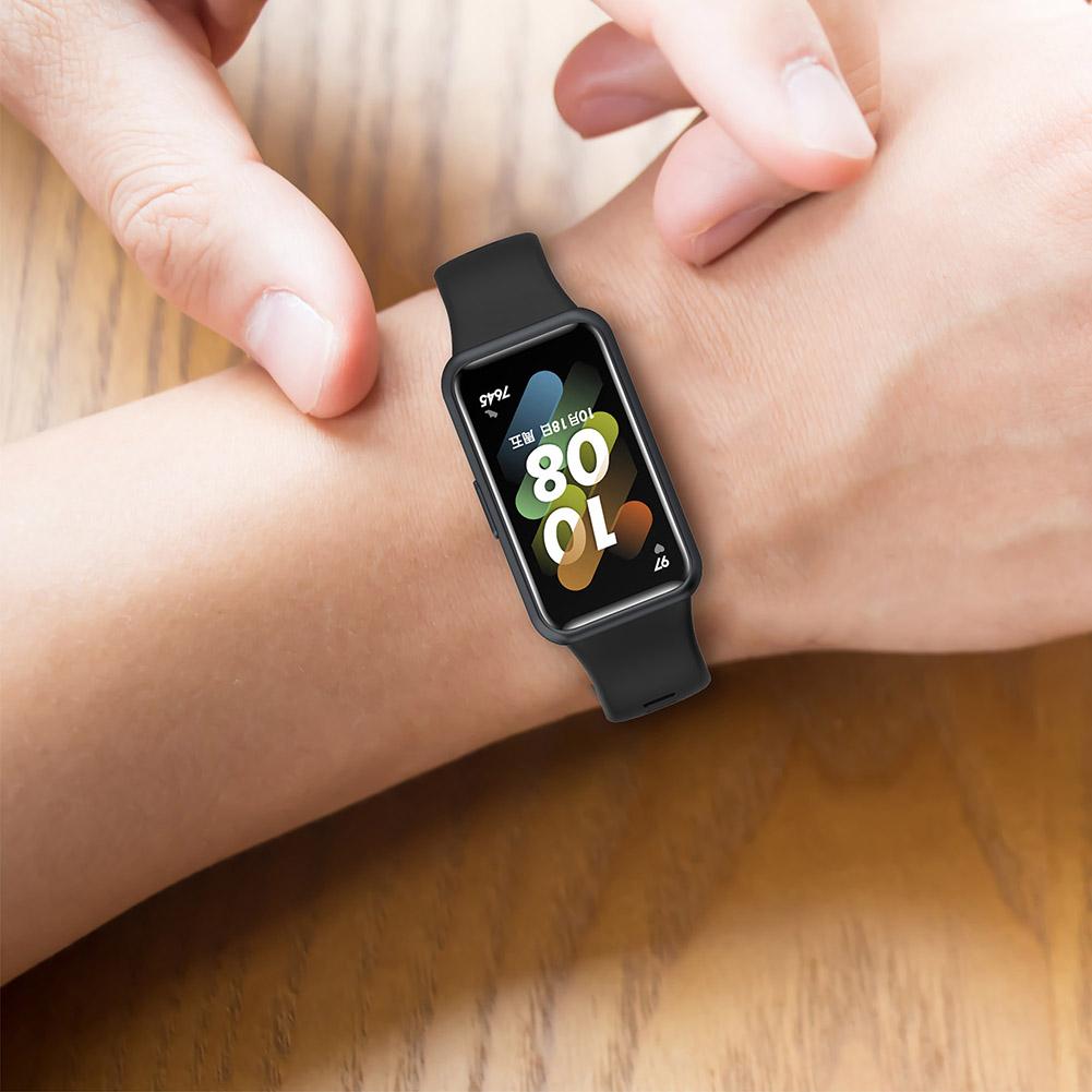 Rubber Strap Colored Adjustable Watch Band Soft Waterproof Replacement Wristband Compatible For Huawei Band 7