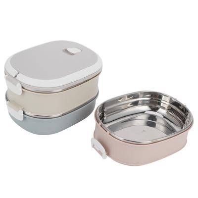 3‑Layer Lunch Box 304 Stainless Steel Insulated Lunch Box for Office Workers Students