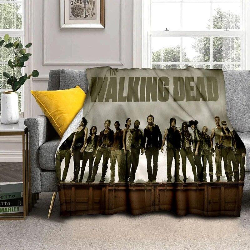 3D Horror TV The Walking Dead TWD Blanket,Soft Throw Blanket for Home Bedroom Bed Sofa Picnic Travel Office Cover Blanket Kids