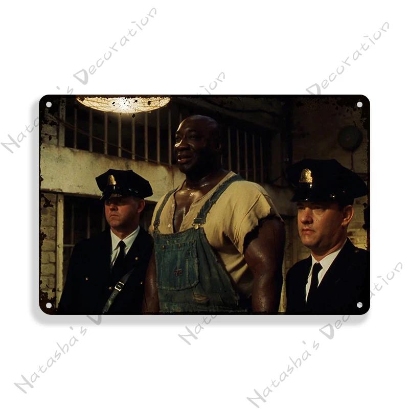 Movie Vintage Poster The Green Mile Metal Sign Retro Metal Poster Wall Decorative Sign Home Club Garage Club Bar Metal Plaque