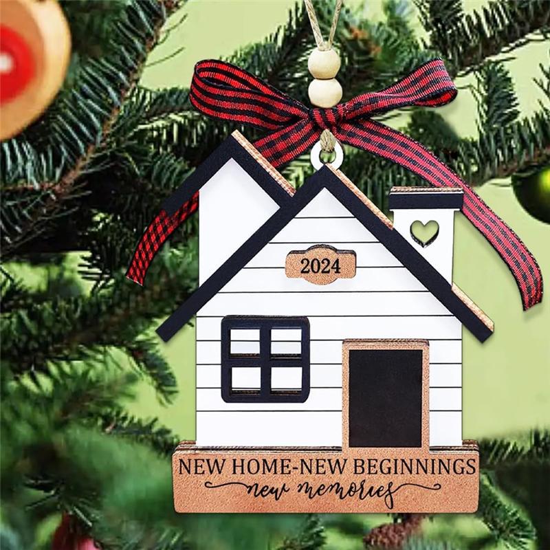 AEE4-Newhome Ornament 2026 Wooden Housewarming Gifts Xmas Tree Hanging Decorations New Home For Homeowners