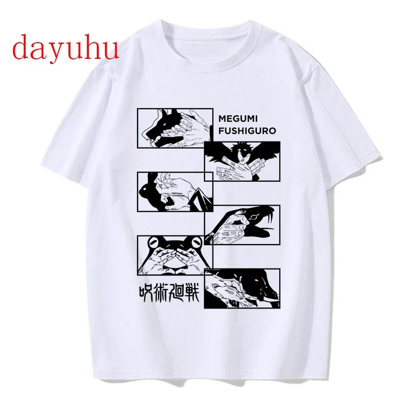 Unisex-T-Shirt Japanischer Anime Jujutsu Kaisen T-Shirt gojo satoru Oberteile Yuji Itadori Grafik-T-Shirts Cooles Unisex-T-Shirt 90er Unisex