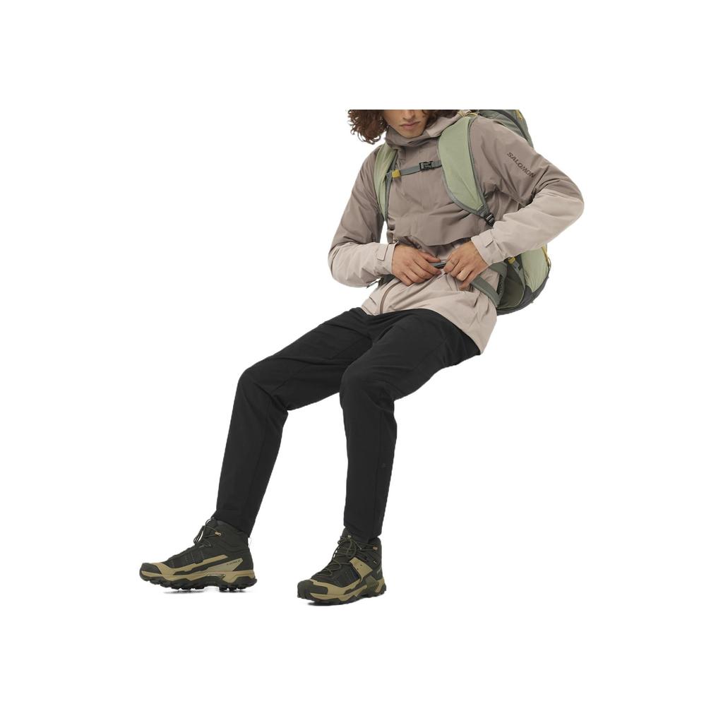 SALOMON Wayfarer Solid Waterproof Breathable Comfortable Quick-Dry Hiking Pants Men Bottoms Deep-Black LC2439700