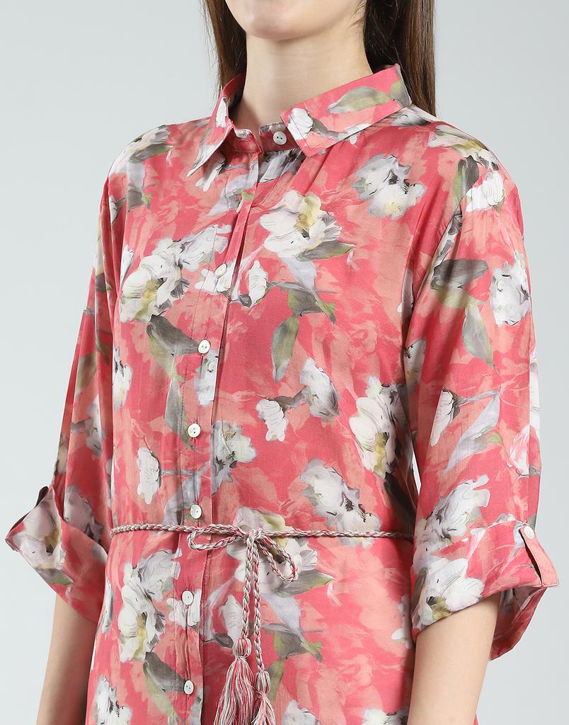 Monte Carlo Women's Printed Collar Neck Tunic
