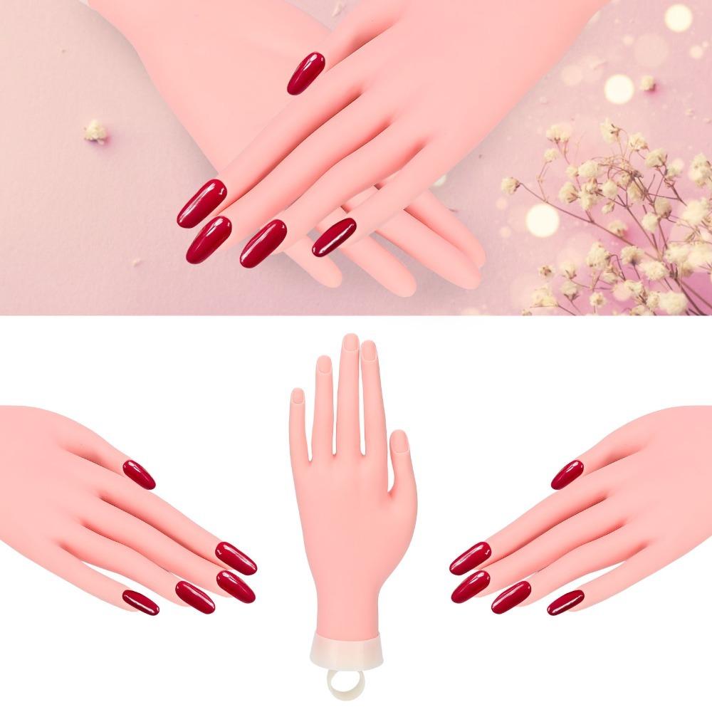 Reusable Mannequin Hand For Nails Bendable Fingers Fake Hand For Nails  For Nail Training