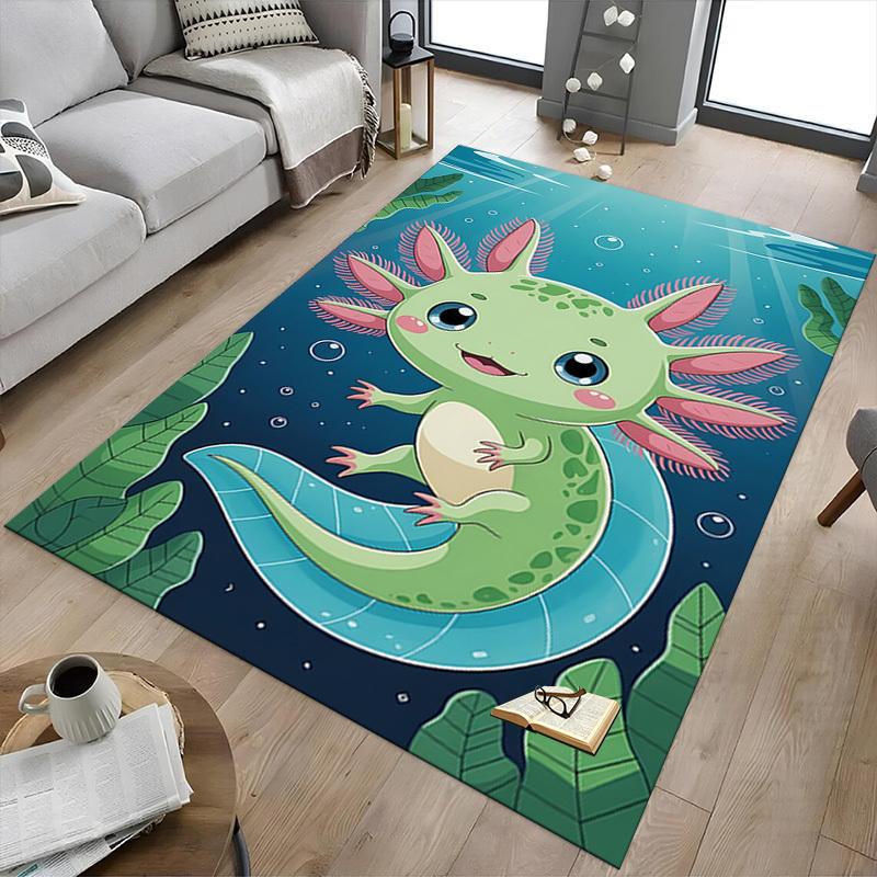 1PC Axolotl Extra Large Non-Slip Floor carpet, Office, family, bedroom, Studio - Large Area Rug,Longlasting Material-K0375