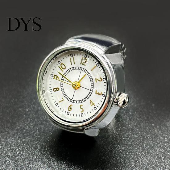 Trendy Finger Watch Ring Watches Men Women Elastic Clear Innovative Digital Round Dial Quartz for Valentine's Day Adjustable Number