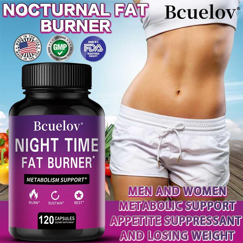 Capsule Brucia Grassi Notturne Bcuelov Aiutano nella Gestione Metabolica del Peso e Migliorano la Digestione con 120 Capsule