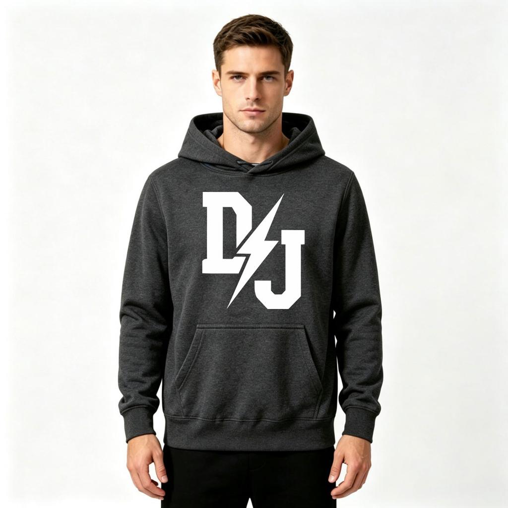 Men Stylish Lightning Letter Print Pullover Hoodie Casual Long Sleeve Sweatshirt For Daily Wear