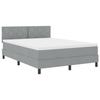 VidaXL Lit Box Spring avec Matelas Gris Clair 140x190 cm en Tissu 3338762