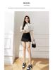 Plus Size Black Irregular Slit Skirt for Women - Anti-Exposure, Slightly Chubby, Hip-Hugging Short Skirt for Spring/Summer