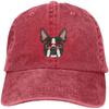Denim Cap Boston Terrier Dog Baseball Dad Cap Classic Washed 100% Cotton Adjustable Casual Sports for Men Women Hat