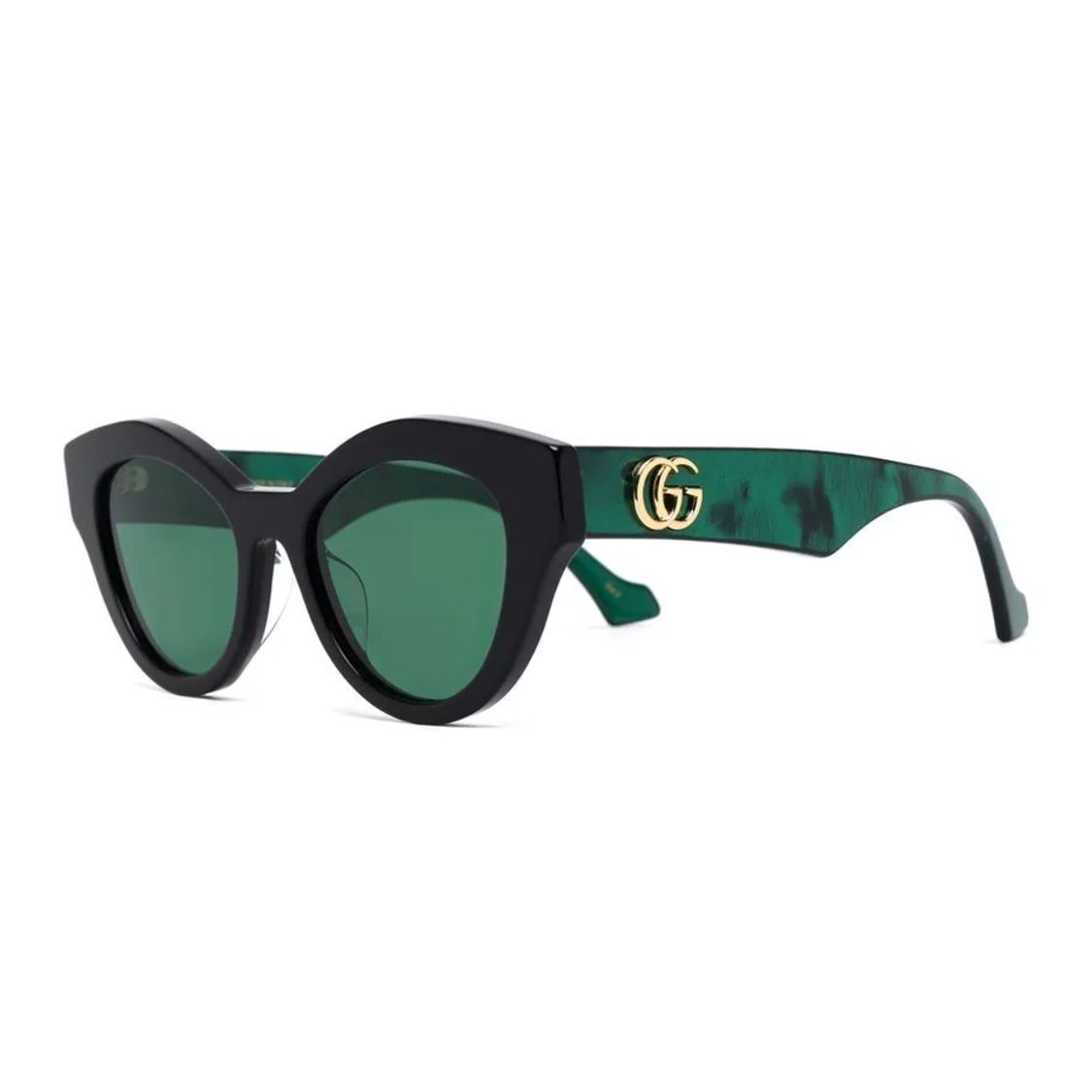 Gucci Full Frame Acetate Sunglasses Irregular Shape Women sunglasses GG0957S-001 Dust Bag+Eyeglass Case (Random Color)
